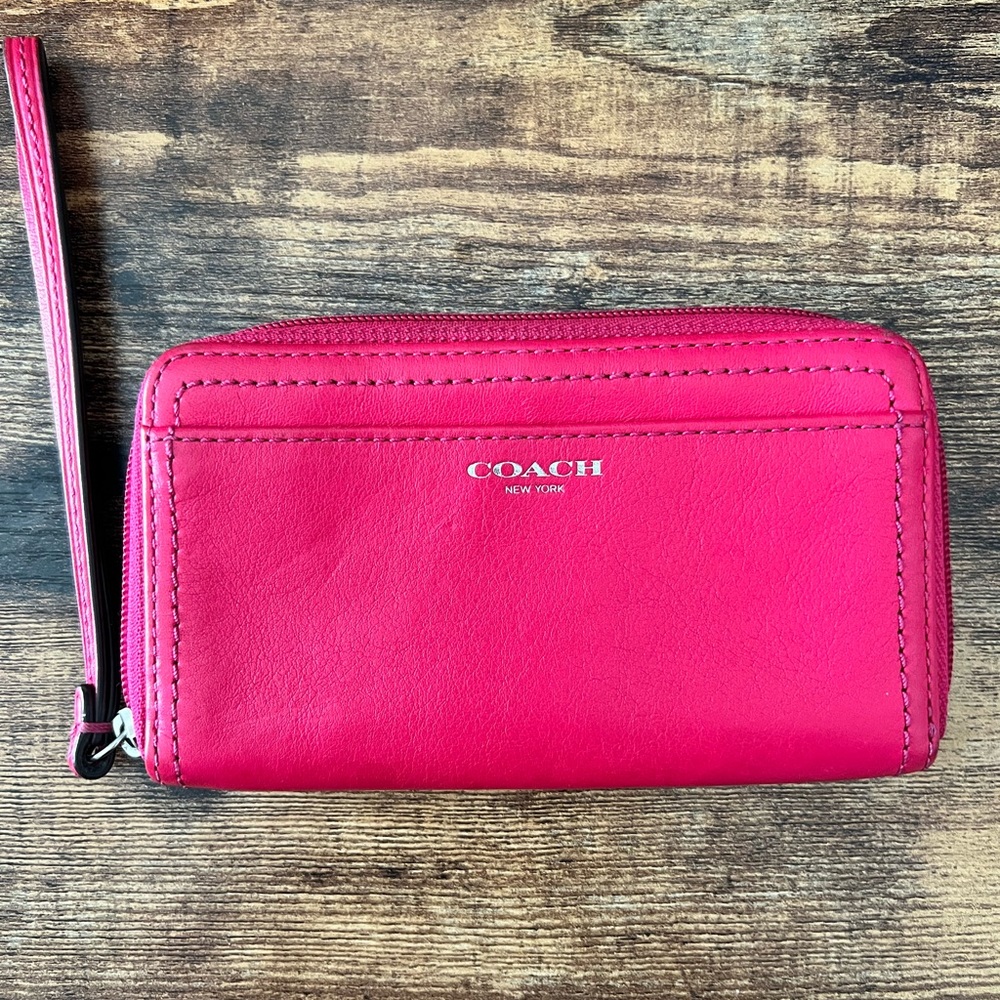 Coach Wristlet wallet in hot pink